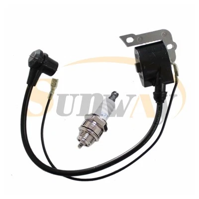 Ignition Coil & Spark Plug Fit Husqvarna Partner K650 K700 K850 K950 K1200 K1250