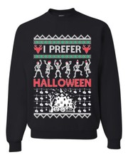 I Prefer Halloween Dancing Skeletons Unisex Crewneck Sweatshirt