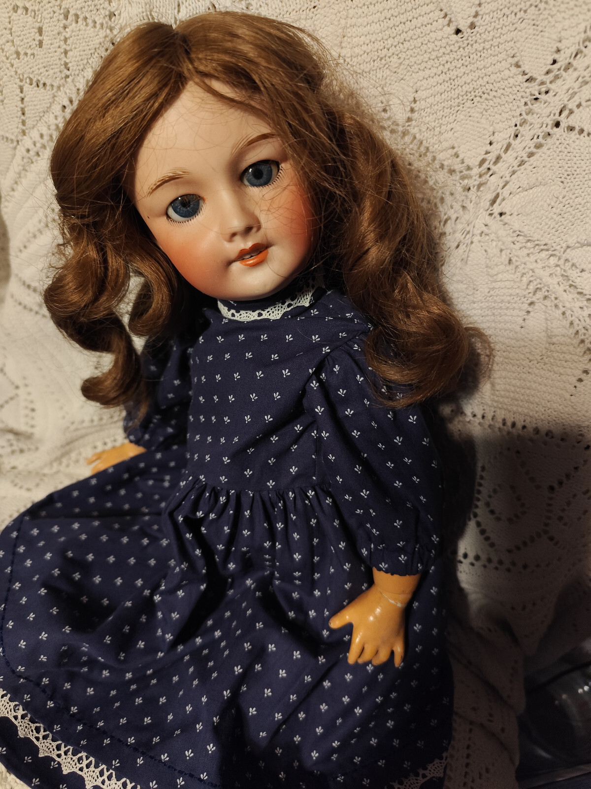 Petite Robe Pour Poupée Ancienne - Compatible Jumeau, Bru, Steiner, Porcelaine
