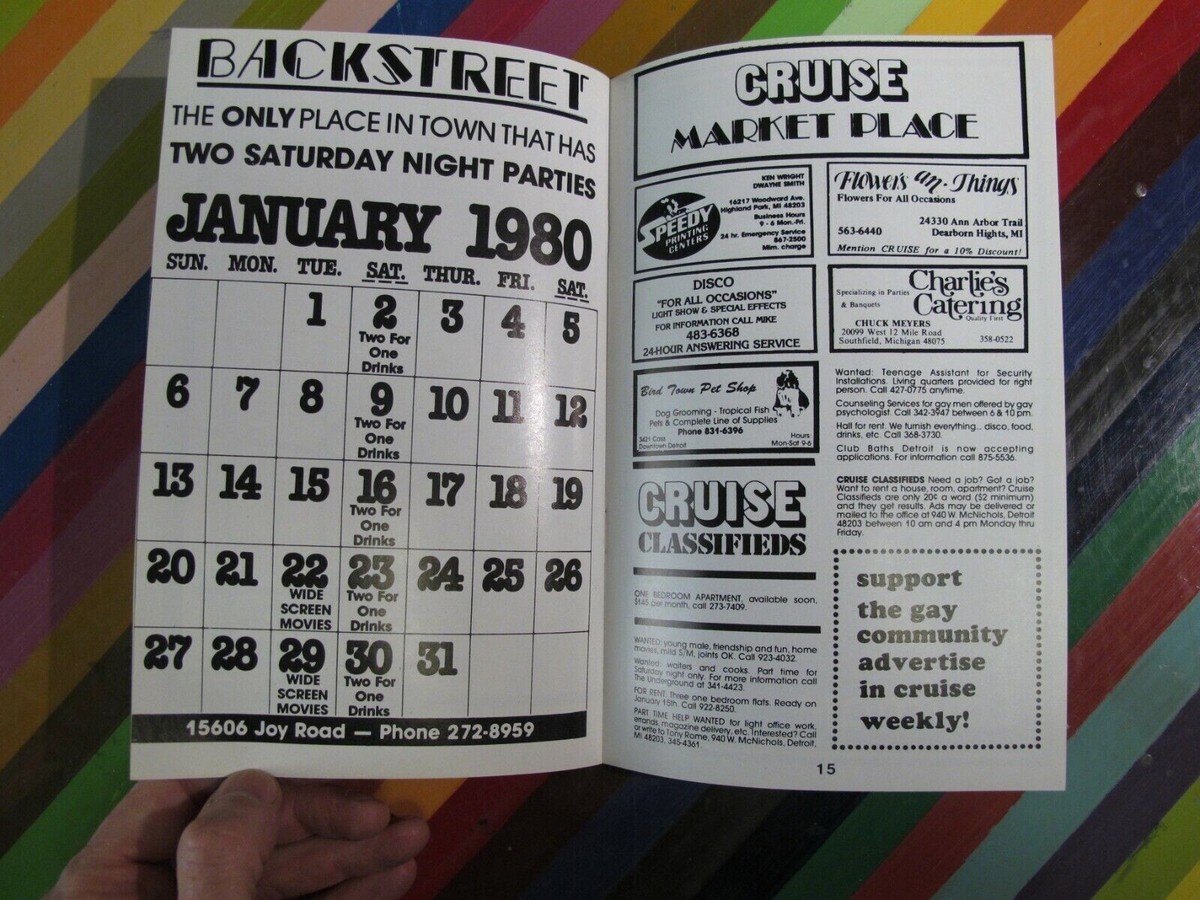 vtg Gay Entertainment zine cultural guide - Cruise Weekly vol 2 #2