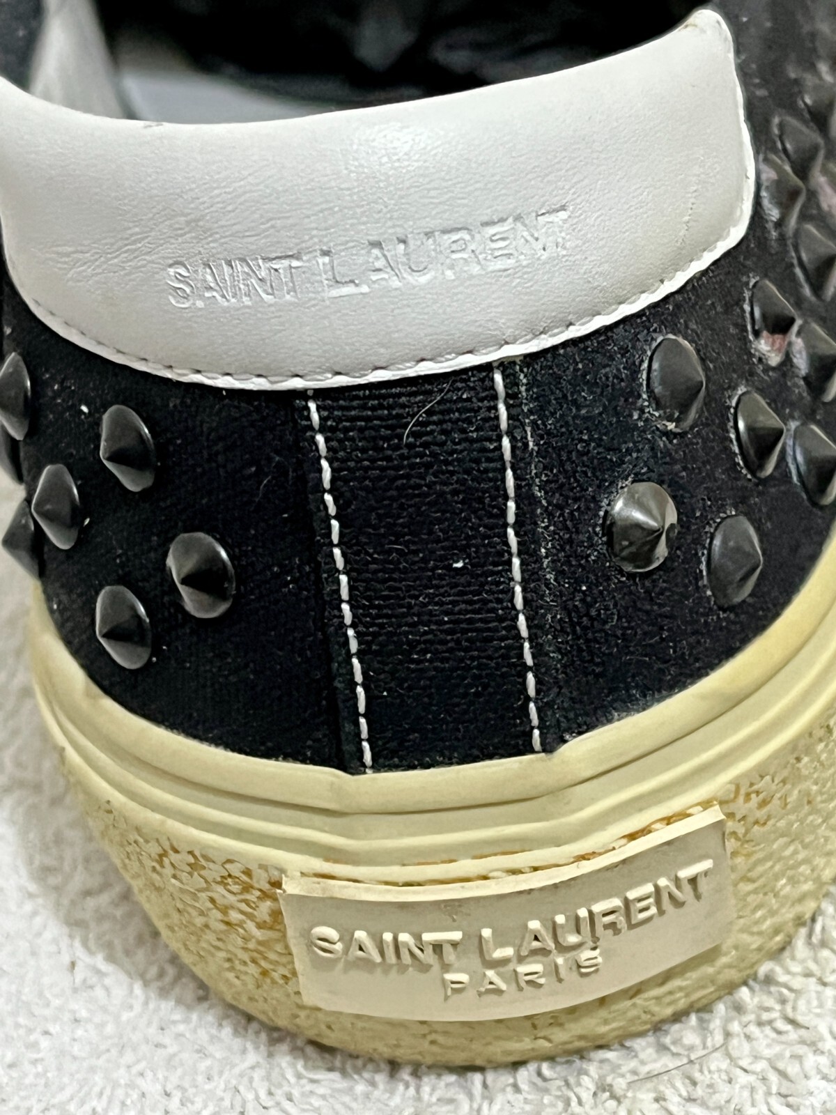 Saint Laurent slip on nero con borchie "Saint Stud" EU 39 5 UK 6 5 US 8 5