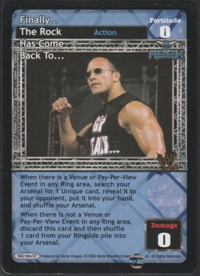 WWE: Finally, The Rock Has Come Back To for WWERD: Rock [Lightly Played] Raw Dea