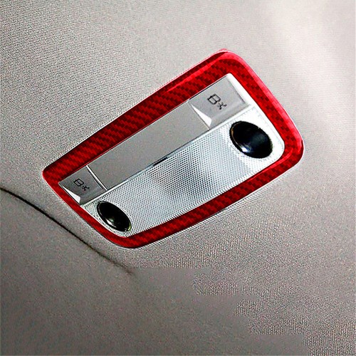 For Mercedes-Benz C-Class W204 Red Carbon Fiber Rear Overhead Light Cover Trim - Picture 4 of 13