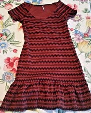 NWT Free People Knit Copper and Black Small Dress