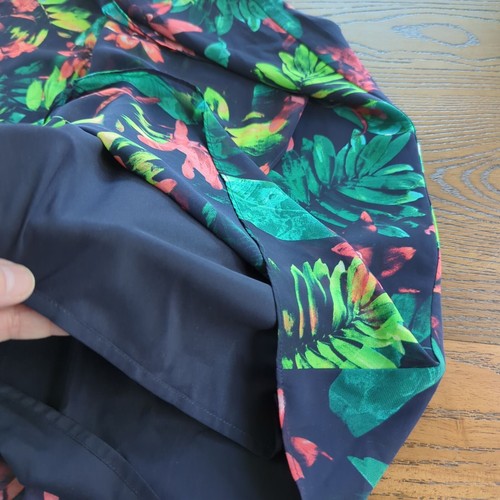 Chico's sleeveless asymmetrical abstract floral leaves summer dress sz 1 sz 8 - Picture 21 of 24