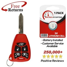 Remote Key Fob 6btn Red for 2004 2005 2006 2007 Chrysler Town and Country