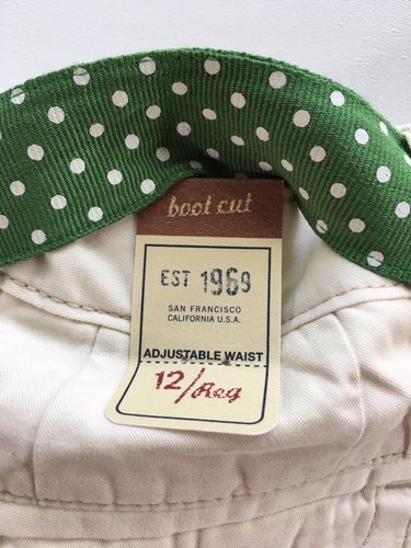 NWT Gap Girls' Cream Bootcut Chino Pants-Sz 12 - Picture 3 of 3