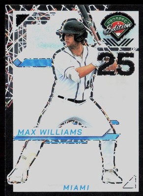 2025 Panini Prospect Edition #17 Max Williams Holo Ticket Black Velocity #/39