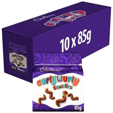 10 Pack Box Cadbury Curly Wurly Squirlies Chocolate Bag 85g x10 - Bulk Value