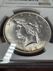 1922-D Peace Silver Dollar $1 NGC MS 63 Lightly Toned Denver Mint 90% Silver
