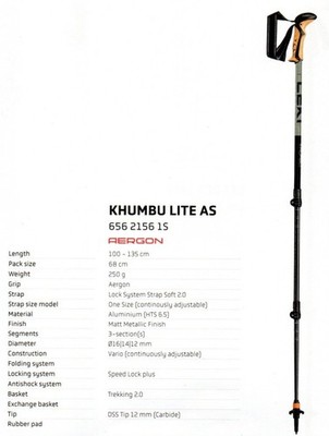 Leki Khumbu Lite AS Wanderstöcke Trekkingstöcke Alu Stöcke 65621561S