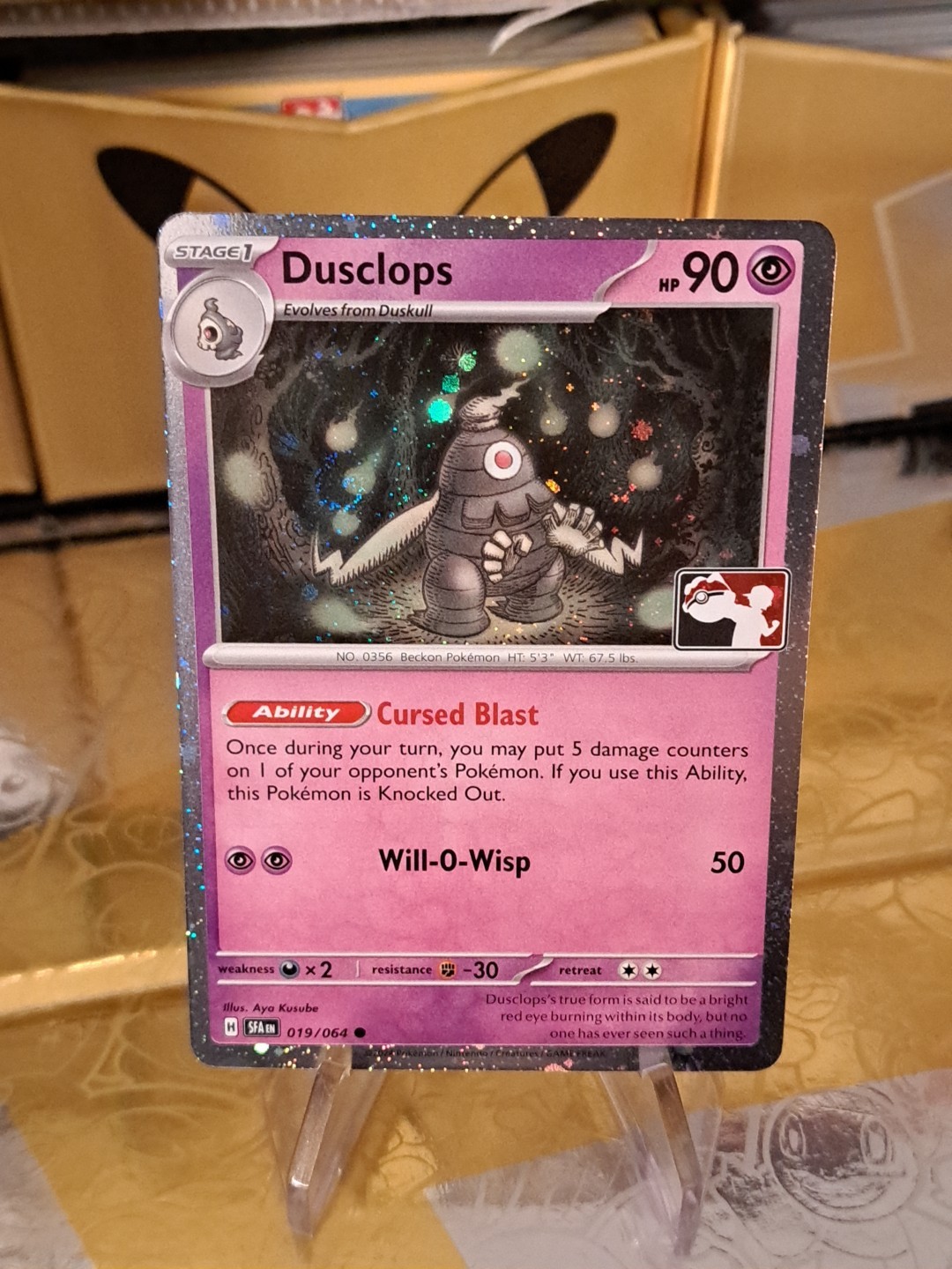 Dusclops Holo Prize Pack Series 7 Promo Pokemon Card NM/LP Stamp SFA 019/064