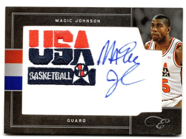 2011 Panini Black Box Magic Johnson USA Basketball Patch Auto 5/5 Lakers HOF