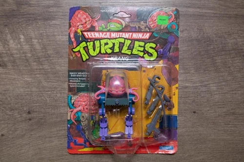 NEW SEALED Vintage 1989 Playmates TMNT Krang Toy Action Figure Unpunched 14-Back