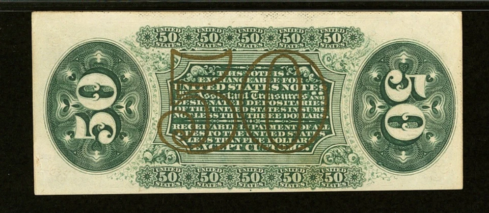 FR# 1332 Fractional 1864 Union Currency 50c, Rare Civil War Third Issue, PMG 35 - Image 4 of 4