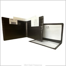 NWT Authentic Coach Men's Dual BIFOLD CARD  ID WALLET - Smooth Black Leather