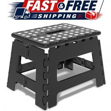 9" Folding Step Stool for Adults,Kids,Non-Slip Folding Stools with Portable Hand