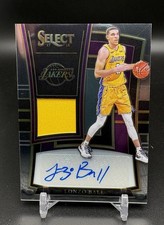 2017-18 Panini Select Lonzo Ball RC Jersey Auto /199 Lakers Rookie