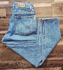 Vintage LEE Acid Wash High Waist Mom Jeans Womens Size 11 Med USA Made 28x28