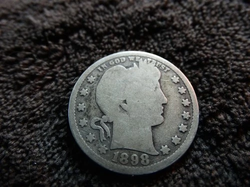 1898 Philadelphia Mint Silver Barber Quarter