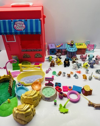 Littlest Pet Shop Lot of Pets/Accessories/Carry Case. Some from 1992. - Picture 1 of 11