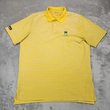 RLX Polo Shirt Mens Extra Large Yellow Pine Valley Golf Striped Performance