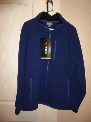 NWT Men’s L.L Bean Polartec Wind Pro Fleece Zip Up Jacket Size Medium Blue