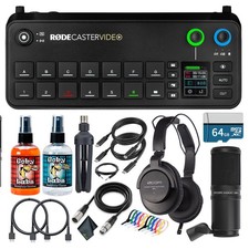 RODECaster Video All-in-One Production Console  Studio Headphones  Microphone
