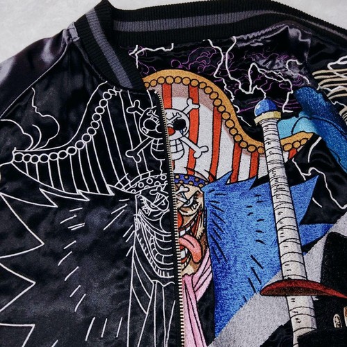 One Piece Cross Guild Reversible Sukajan Jacket Karakuri Tamashii Embroidered - Picture 12 of 16