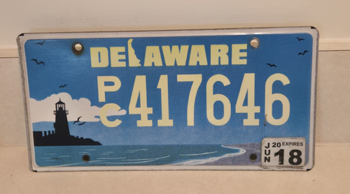 Rare Vintage DELAWARE Lighthouse License Plate