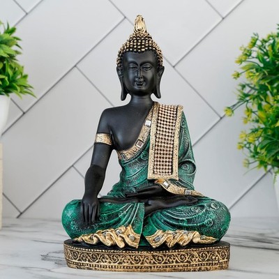 Sitting Lord Buddha Hand Carved Buddhism Idol Statue Showpiece Figurine