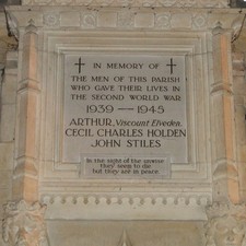 Photo 6x4 Second World War Memorial in Elveden church The memorial bears  c2017