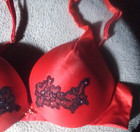 Victoria Secret Red Padded Plunge Bra Size 32B — photo 7