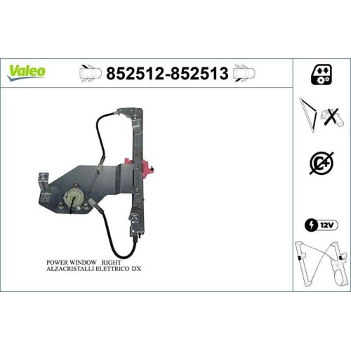 1X Fensterheber Valeo 852512 Passend FüR CitroËN-image