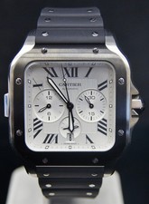 CARTIER Santos XL Chronograph Silver Dial S/S Automatic Watch WSSA0017 4183