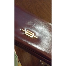 Vintage dark maroon clutch purse