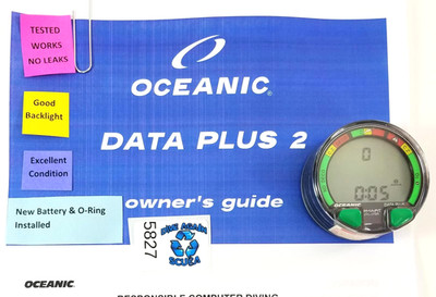 Oceanic Daten Plus 2 Luft & Nitrox Palet Modul Taucher Computer + Manuell #5827