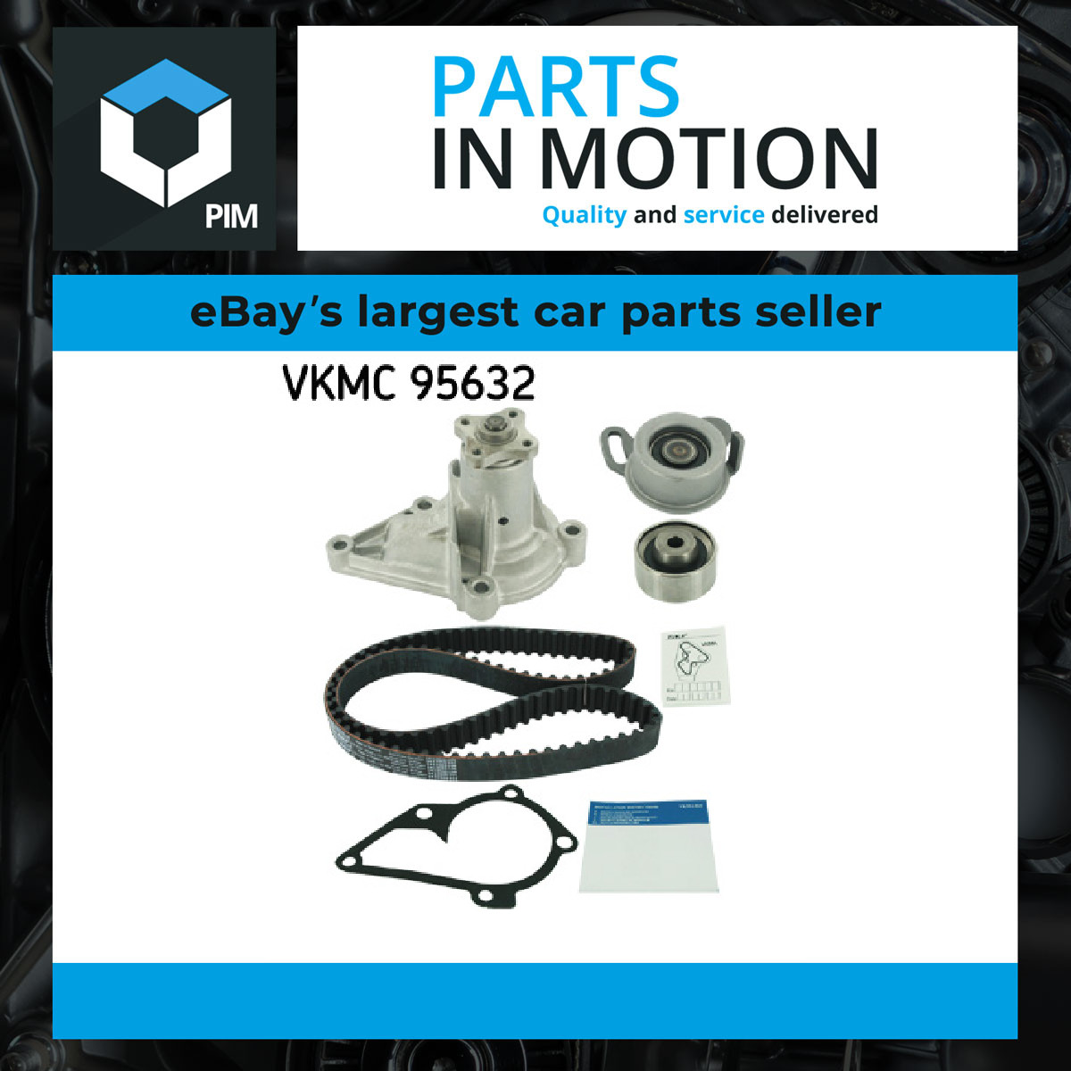 Timing Belt & Water Pump Kit fits KIA RIO Mk2 1.4 05 to 11 G4EE Set SKF Quality