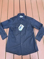 USA Made Blauer Mens Streetgear Long Sleeve Shirt Police Blue Navy Large Duty