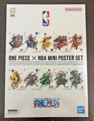 ONE PIECE × NBA POSTER & MINIPOSTER SEALED] ONE PIECE x NBA Mini Poster Set B4 Size Bandai Official