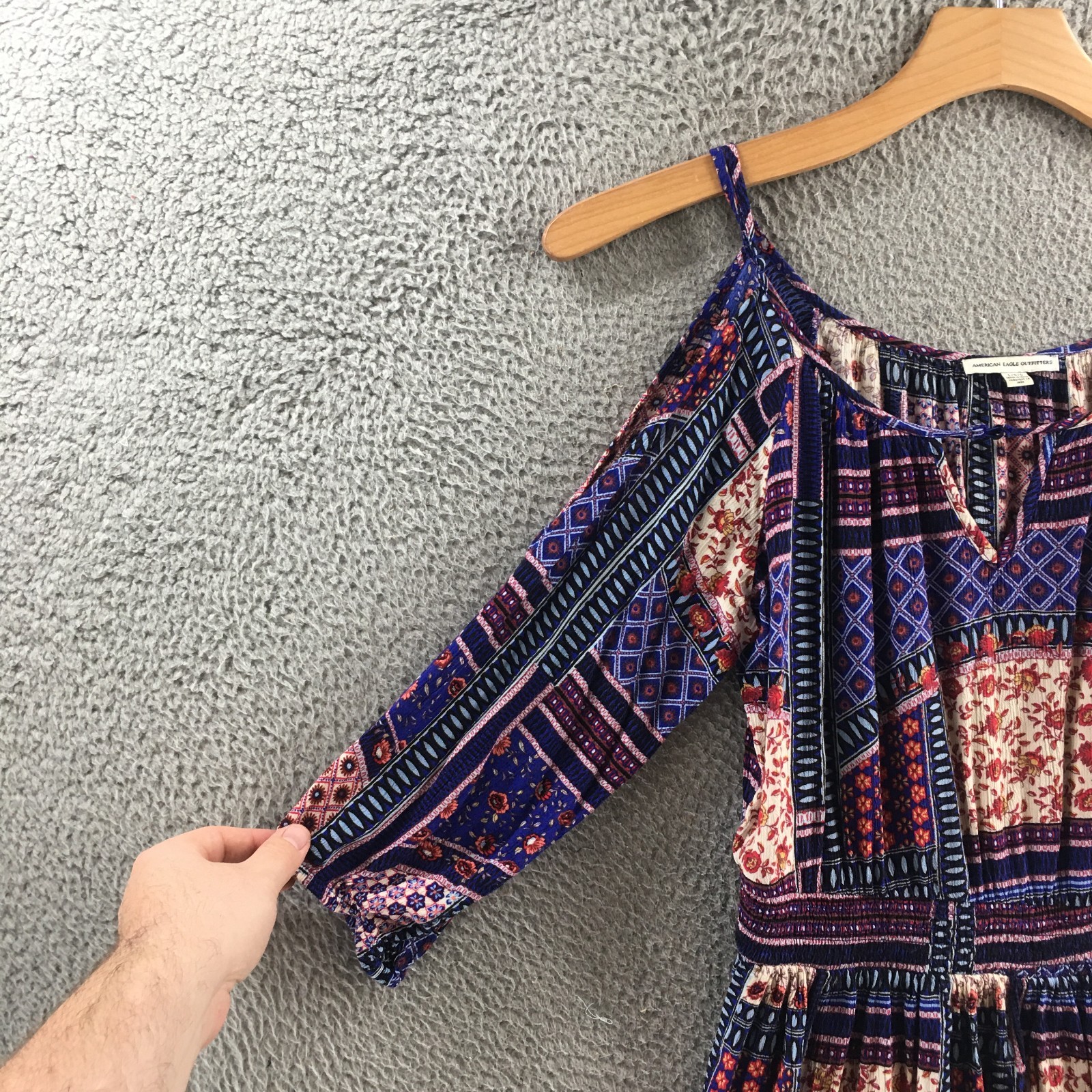 American Eagle Outfitters Patchwork Cold Shoulder… - image 4