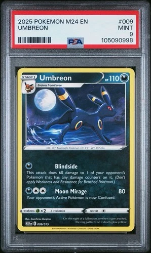 2025 Pokemon M24 EN Umbreon 009/015 PSA 9