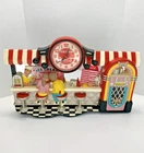 Vintage "Malt Shop" Coca Cola Clock ~ Made In USA 1980s ~ Works Perfect