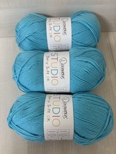 Deramores Studio Babylux SEA BLUE DK light weight 3 X 100g Anti pilling Yarn