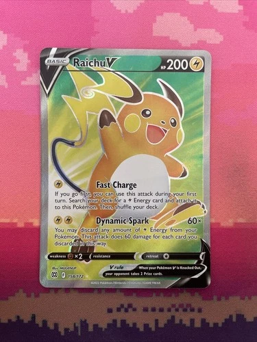 Pokemon Card Raichu V 158/172 Ultra Rare Brilliant Stars Near Mint