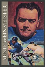 Arnie Weinmeister Autograph Football Card (1998 HOF Series)  New York Giants