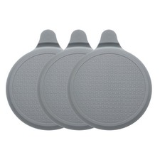 3pcs Silicone Tub Stopper 5.9" Dia Round Cover for Bathroom Kitchen Sinks Grey