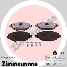 ZIMMERMANN 23279.985.1 Bremsbelagsatz, Scheibenbremse für FORD,FORD (CHANGAN),JA