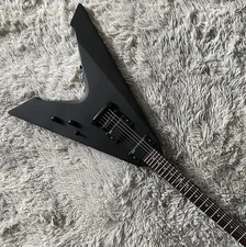 New Electric Guitar Hetfield Vulture  Black Active Pickup Bat Rosewood Fretboard