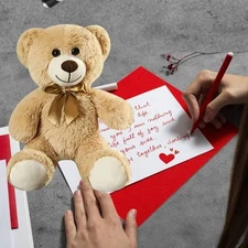 Teddy Bear Plush Stuffed Animal with Personalized Letter – Perfect Gift for Any